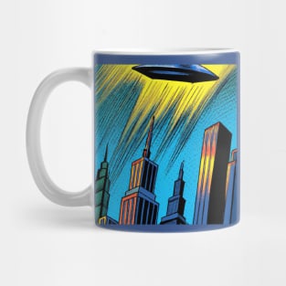 Flying Saucer over Metropolis Mug